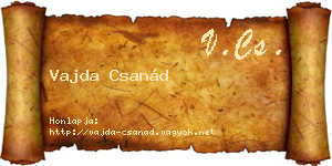 Vajda Csanád névjegykártya